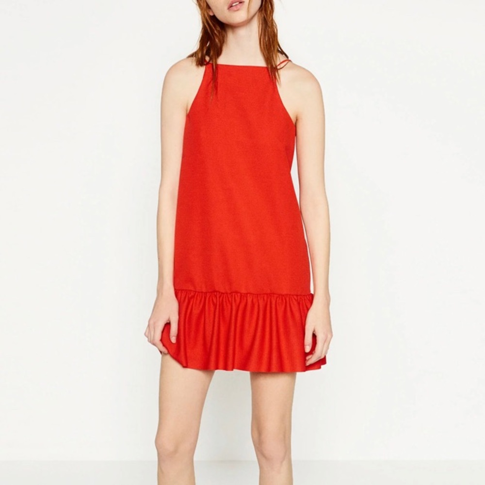 NEW✨Copper Key • Poppy Red Spaghetti Strap Dress